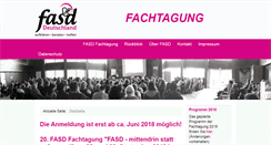 Desktop Screenshot of fasd-fachtagung.de